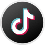 TikTok logo on black background